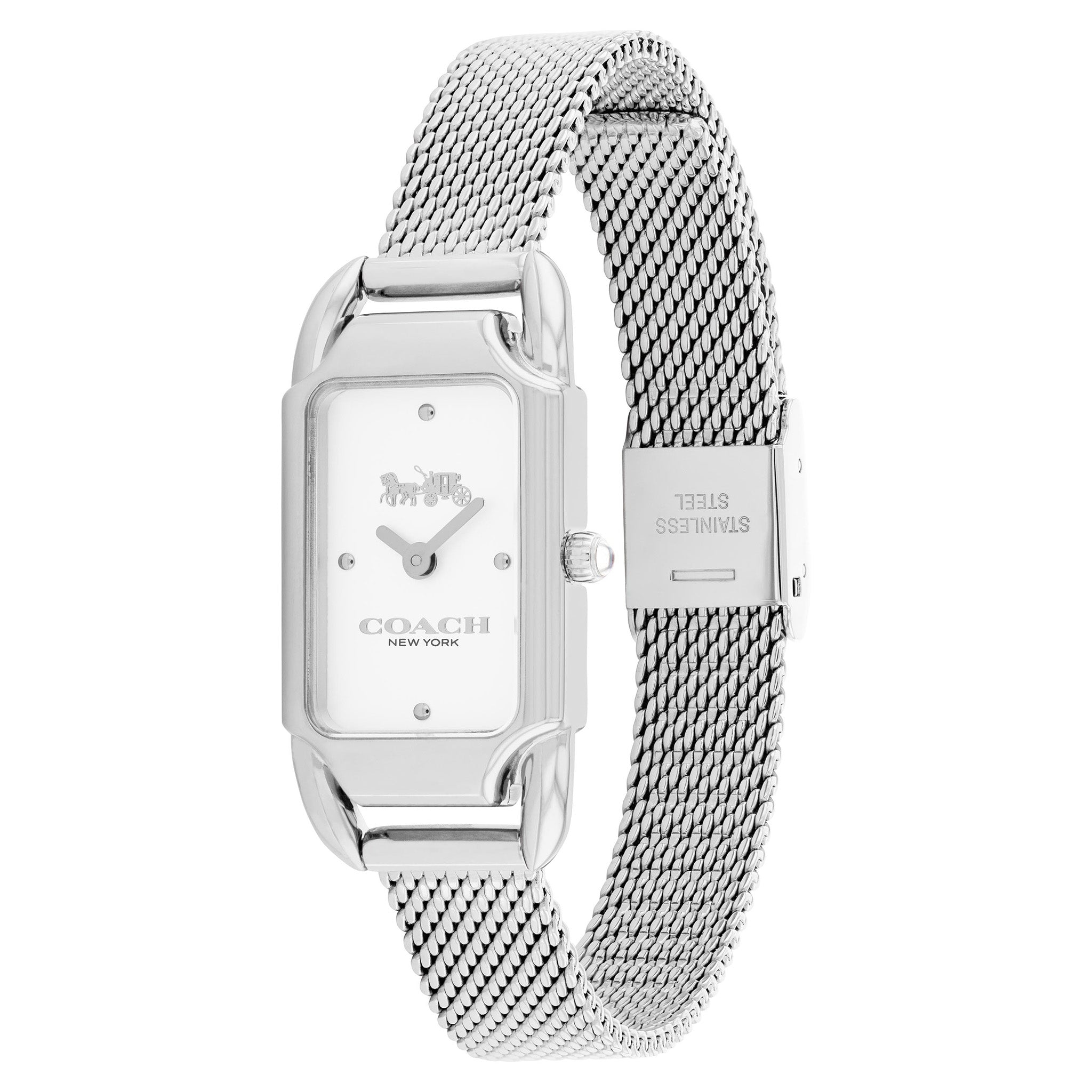Coach Silver Mesh White Dial Women's Watch - 14504032