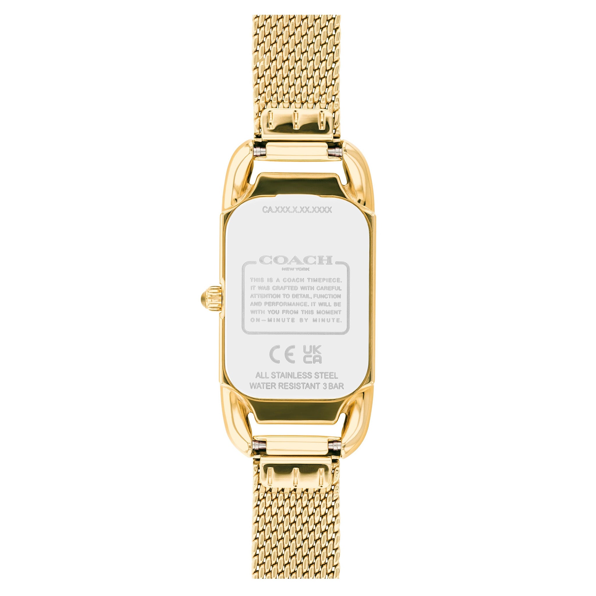 Coach Gold Mesh Silver White Dial Women's Watch - 14504033