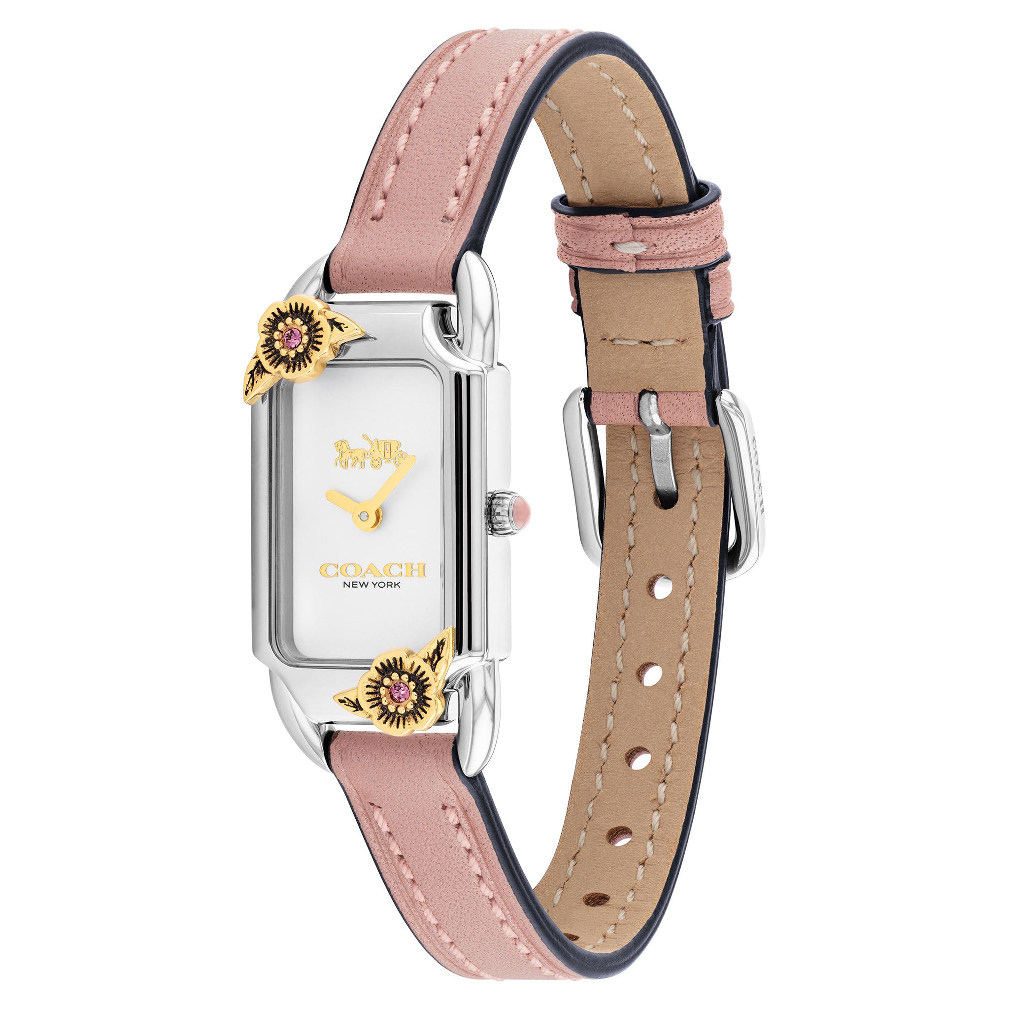 Coach Cadie Blush Leather Ivory Dial Women's Watch - 14504037