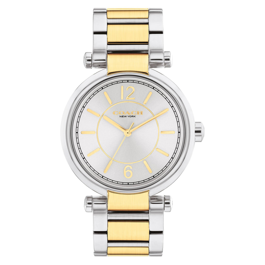 Coach Cary Two-Tone Stainless Steel Silver White Dial Women's Watch - 14504045