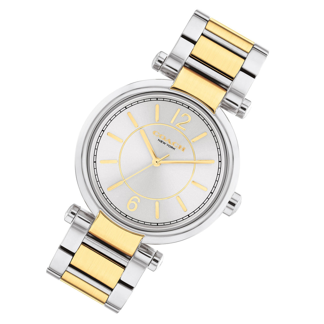 Coach Cary Two-Tone Stainless Steel Silver White Dial Women's Watch - 14504045