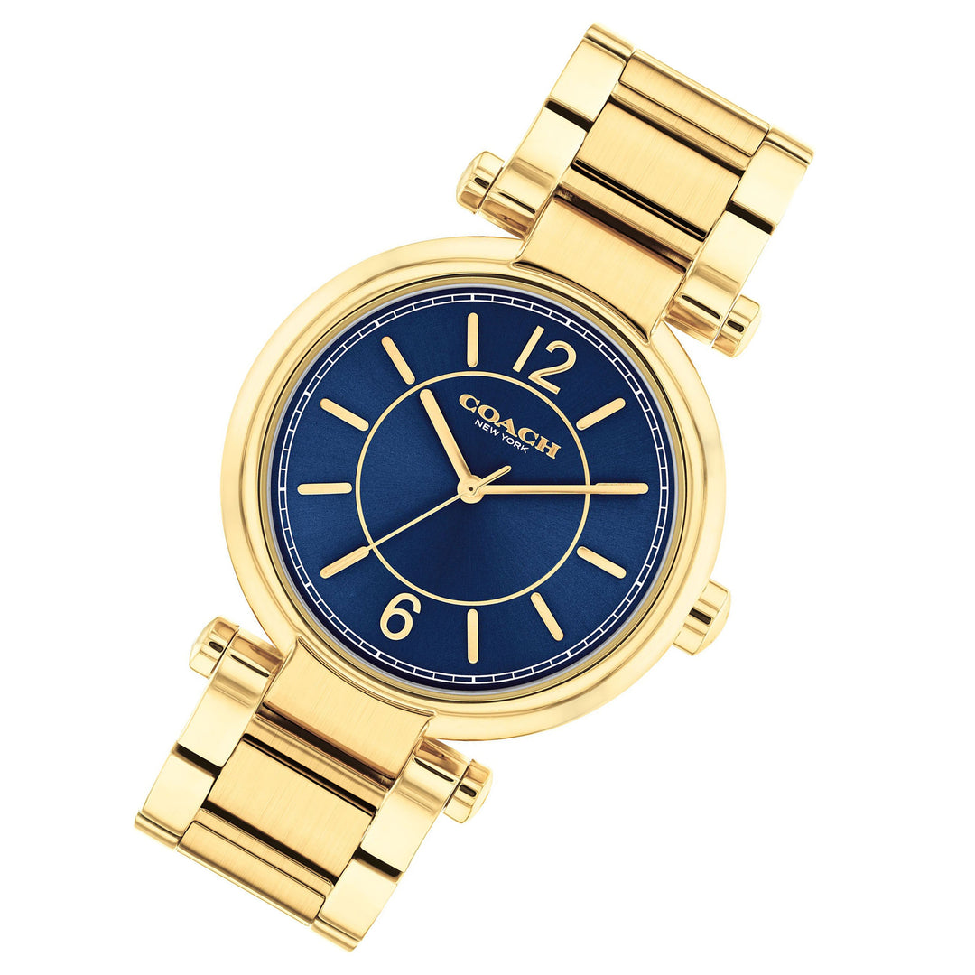 Coach Cary Gold Stainless Steel Blue Dial Women's Watch - 14504046