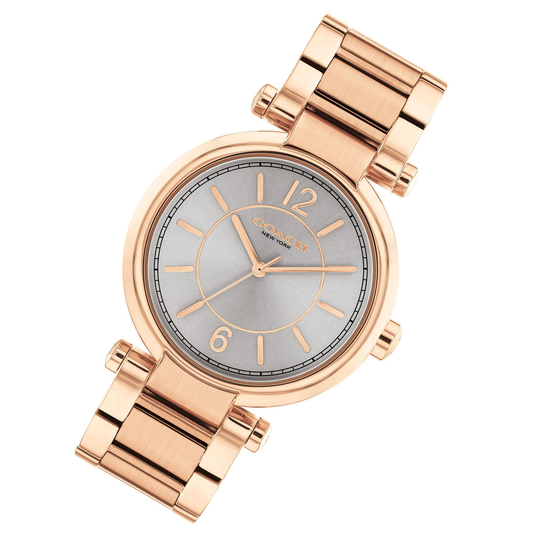 Coach Cary Rose Gold Stainless Steel Grey Dial Women's Watch - 14504047