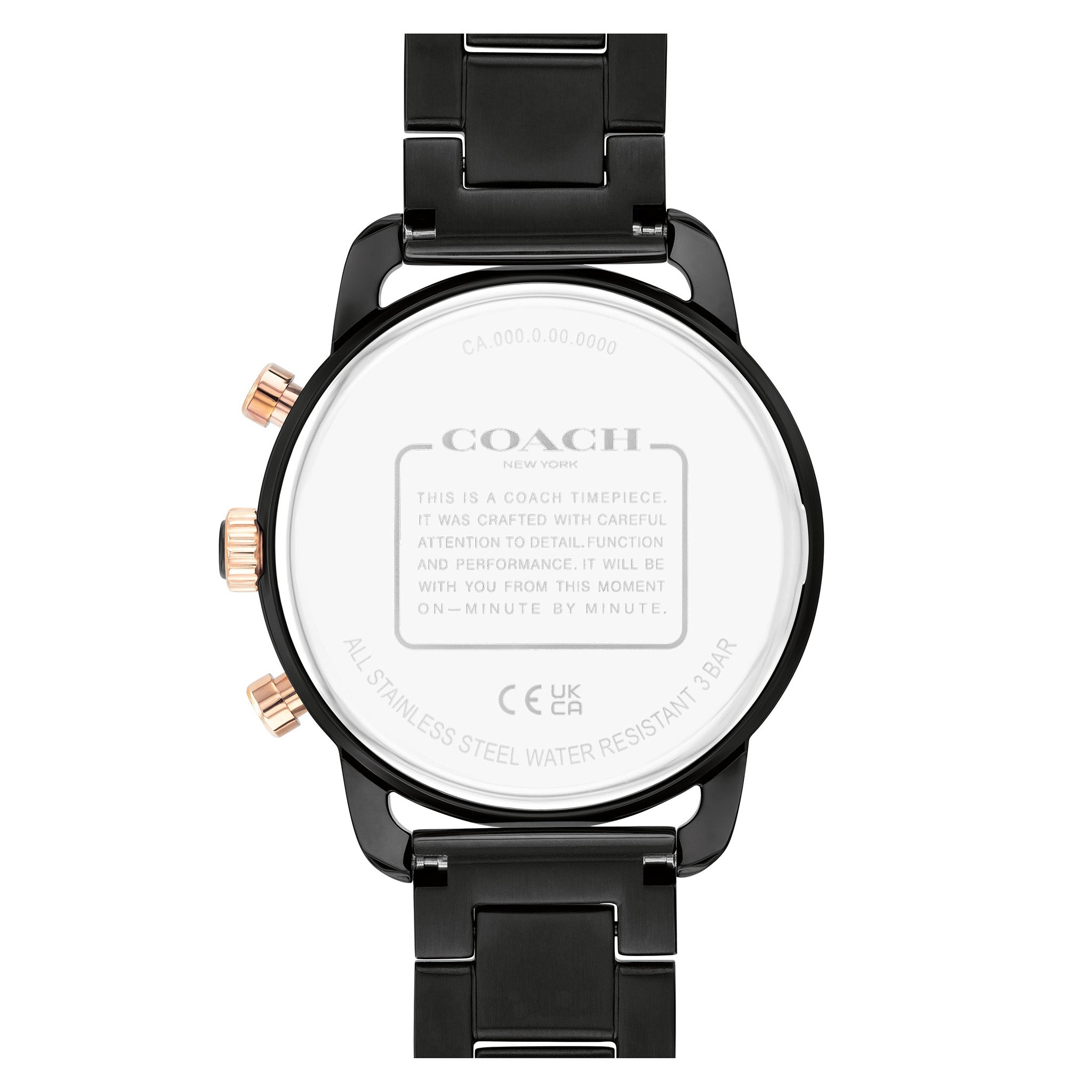 Coach Black Steel Chronograph Women's Watch - 14504049