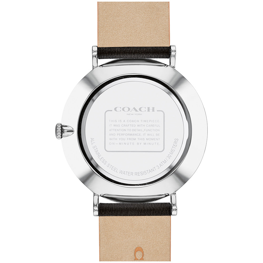 Coach Charles Black Leather Men's Watch - 14602149