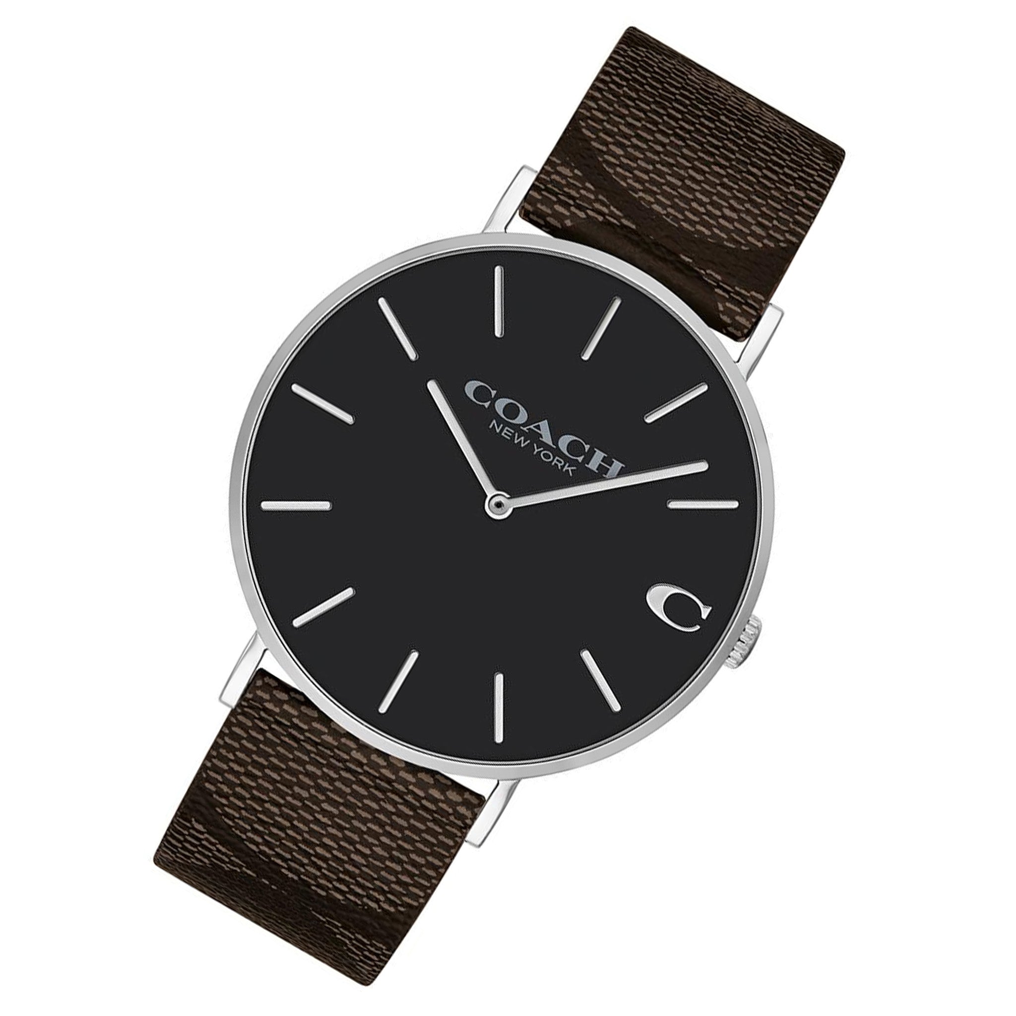 Coach Charles Casual Brown Leather Men's Watch - 14602156