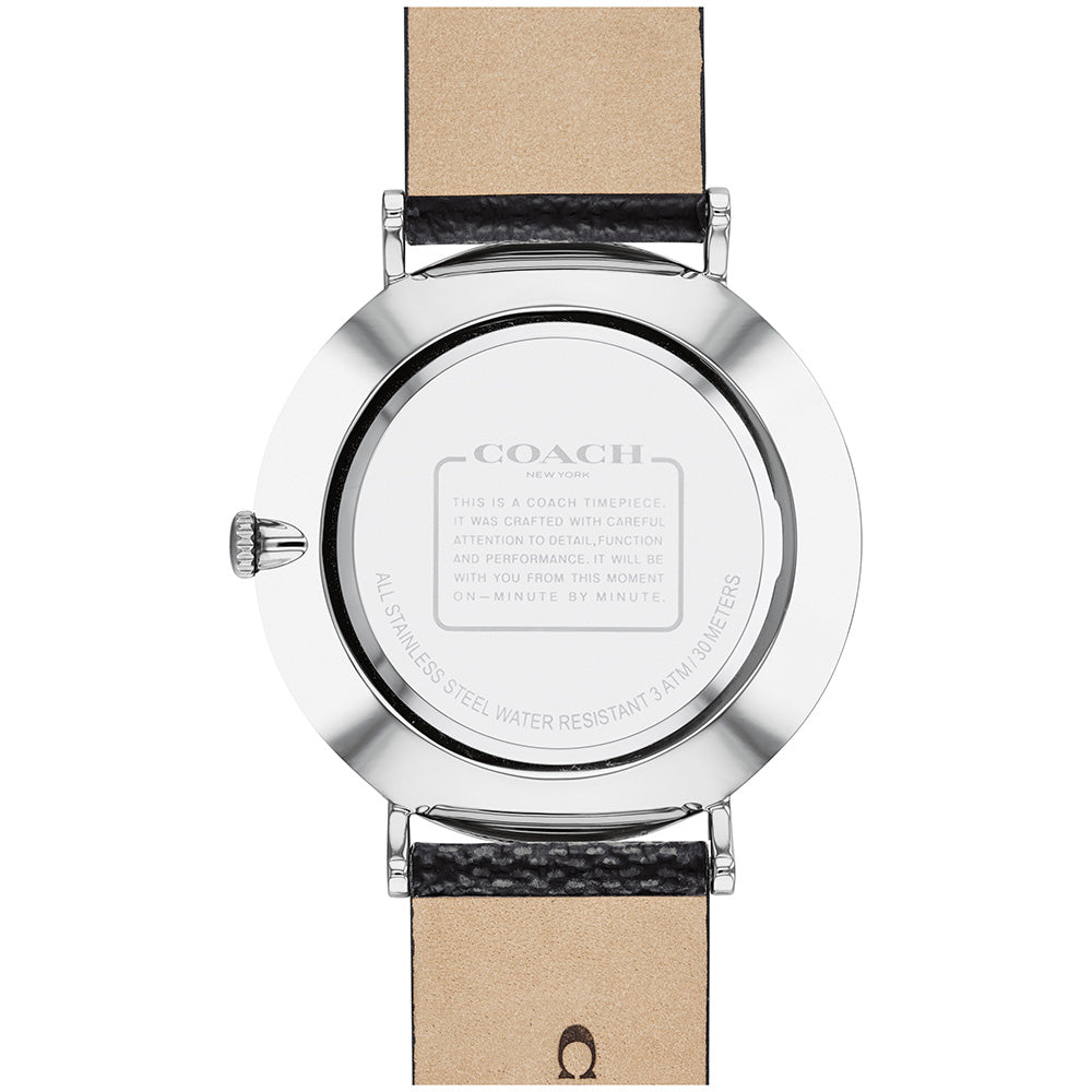 Coach Charles Casual Black Leather Men's Watch - 14602157