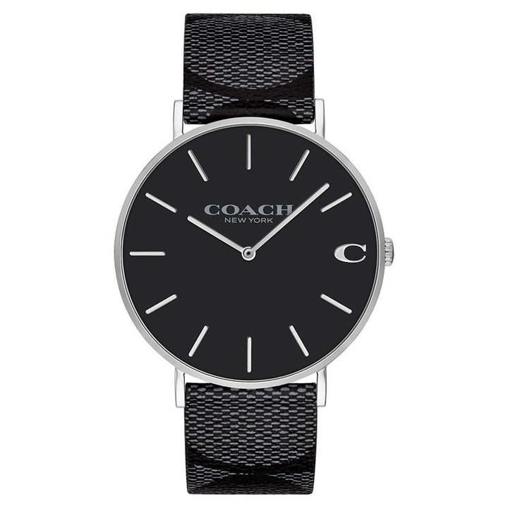 Coach Charles Casual Black Leather Men's Watch - 14602157