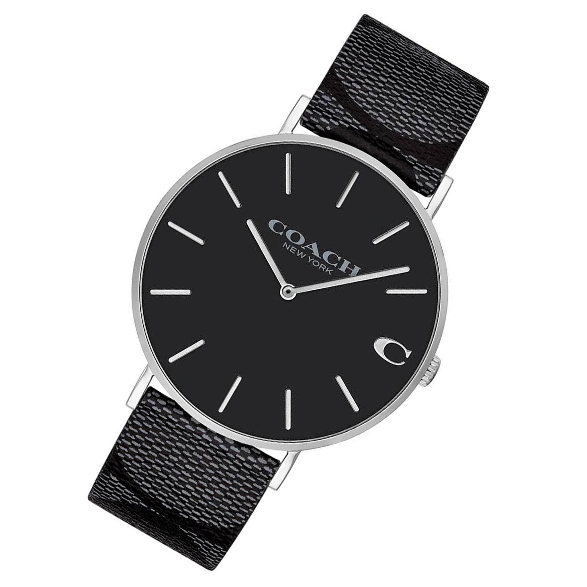 Coach Charles Casual Black Leather Men's Watch - 14602157