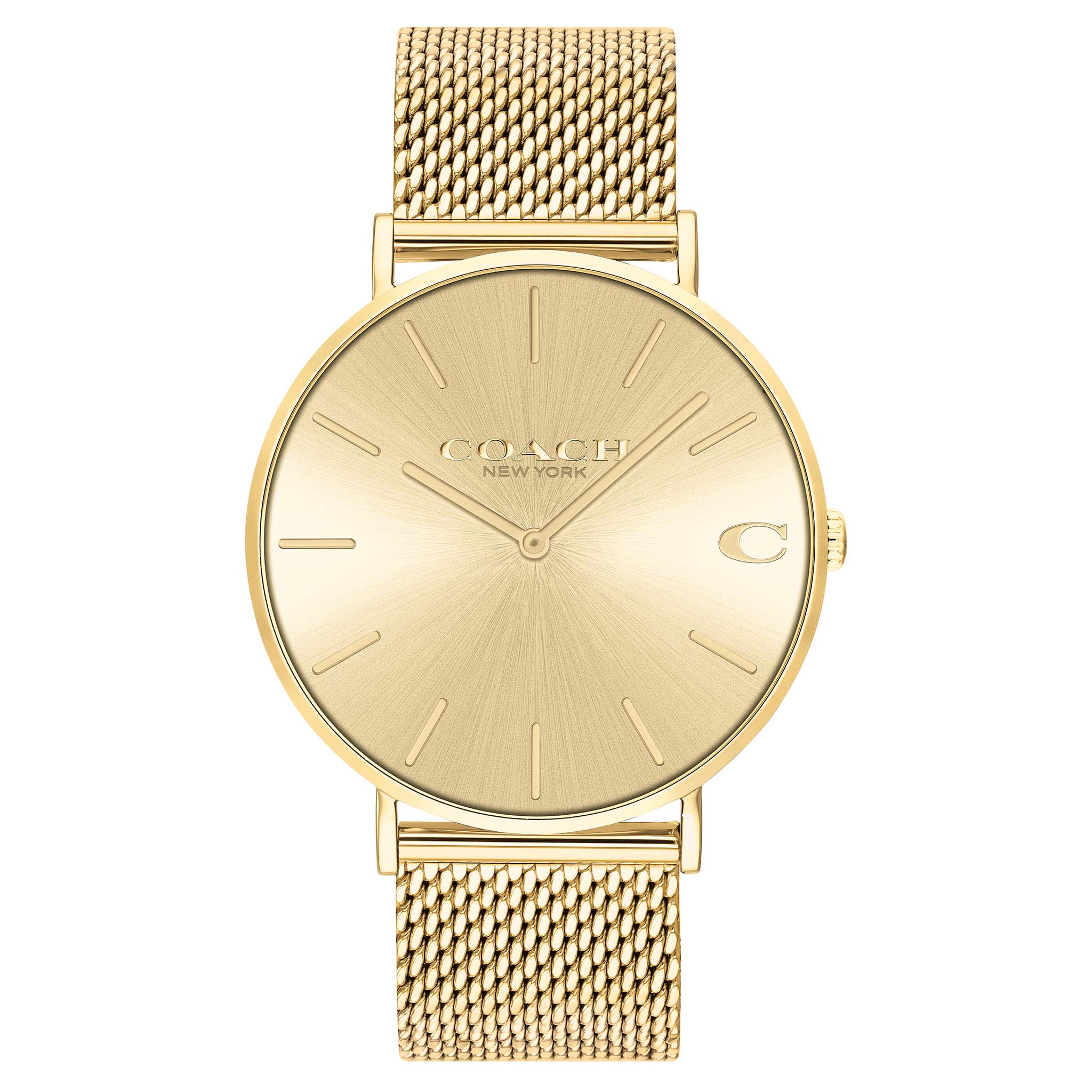 Coach Charles Gold Mesh Men's Watch - 14602428