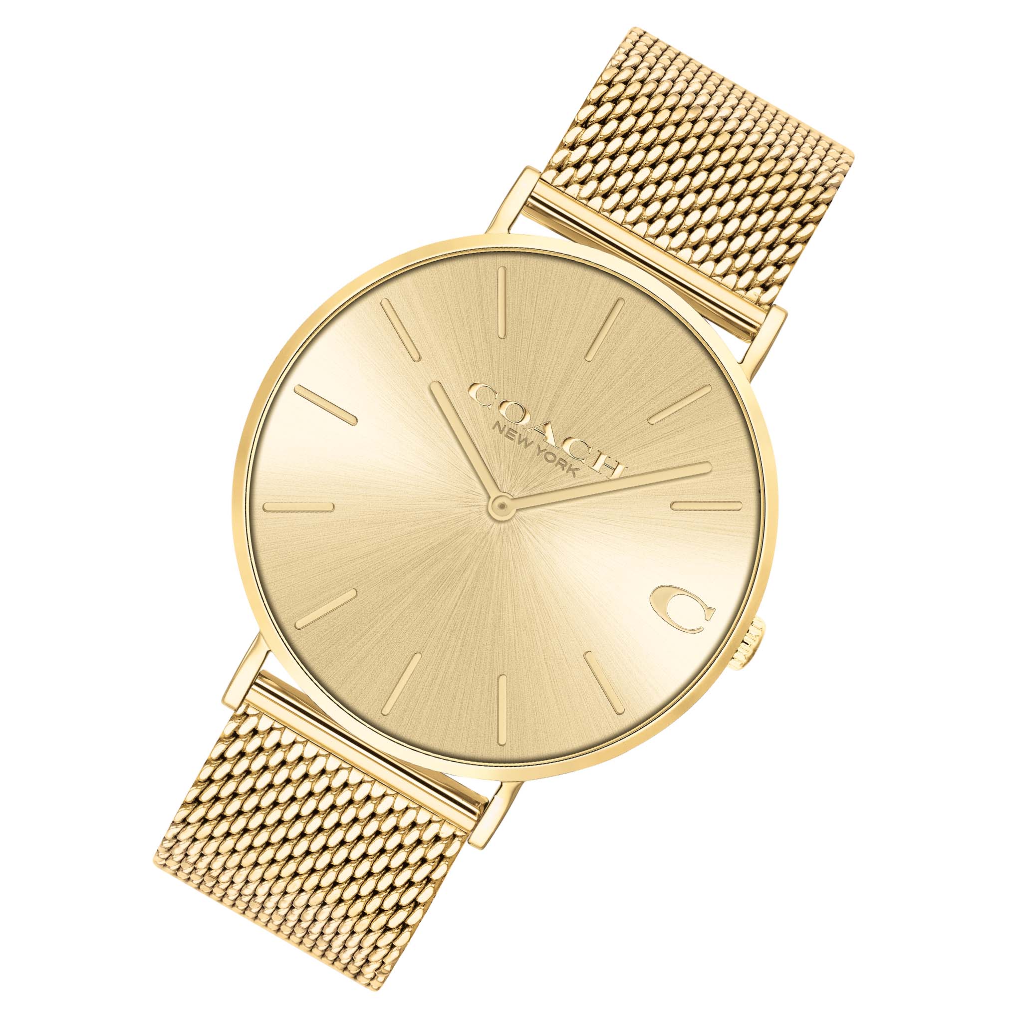 Coach Charles Gold Mesh Men's Watch - 14602428