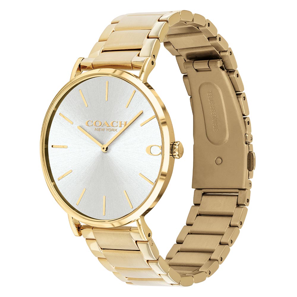 Coach Charles Gold Steel Men's Watch - 14602430
