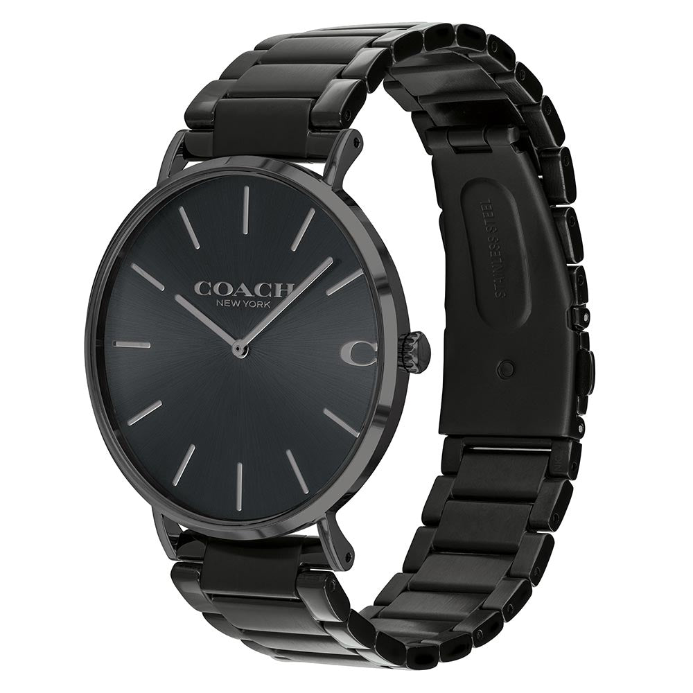 Coach Charles Black Steel Men's Watch - 14602431