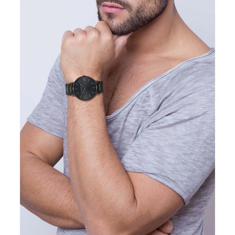 Coach Charles Black Steel Men's Watch - 14602431