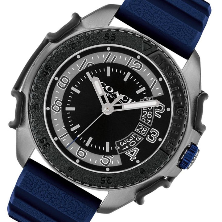 Coach C001 45 mm Blue Silicone Band Men's Watch - 14602447