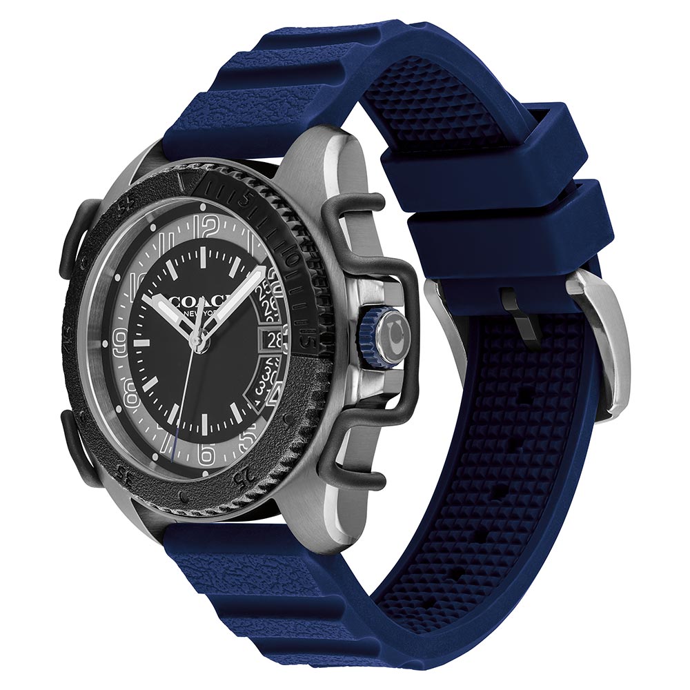 Coach C001 45 mm Blue Silicone Band Men's Watch - 14602447