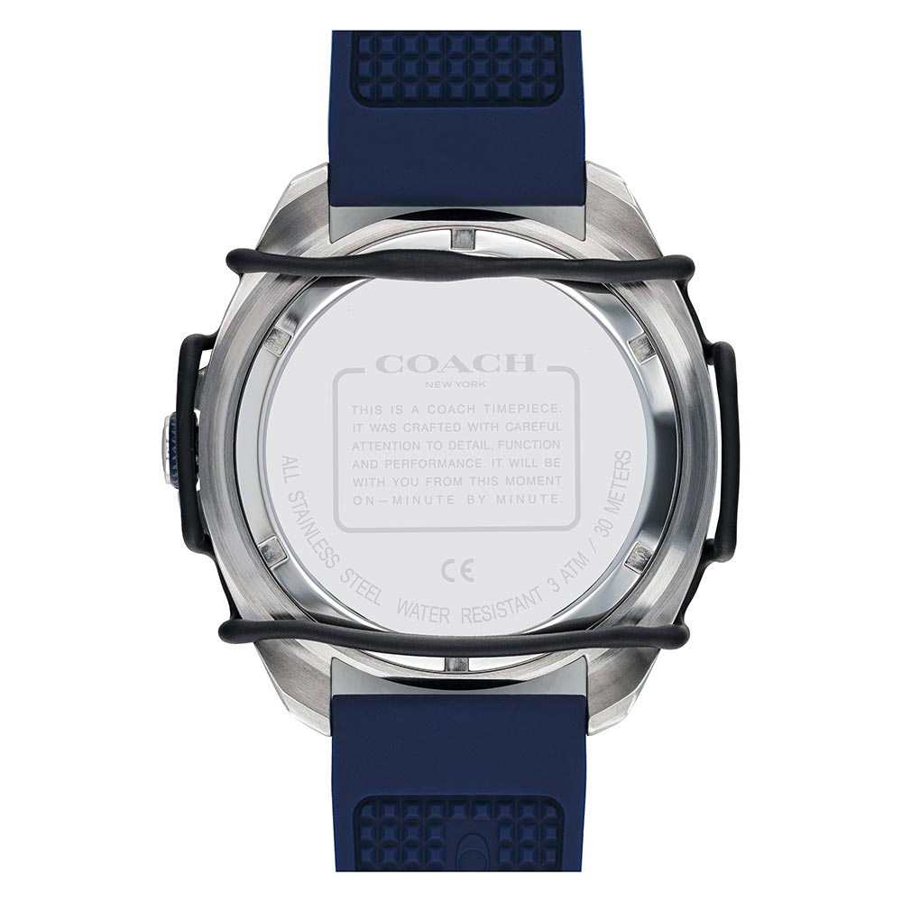 Coach C001 45 mm Blue Silicone Band Men's Watch - 14602447