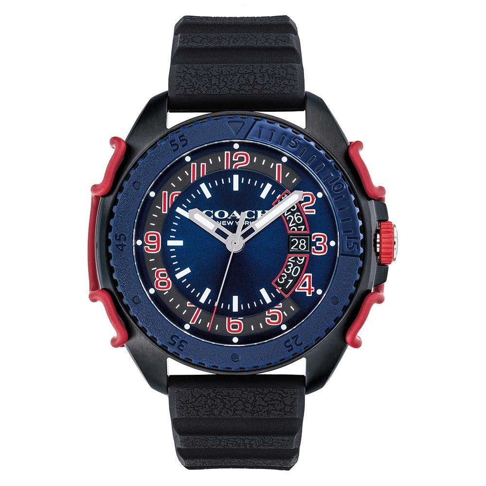Coach C001 45 mm Black Silicone Band Men's Watch 14602449