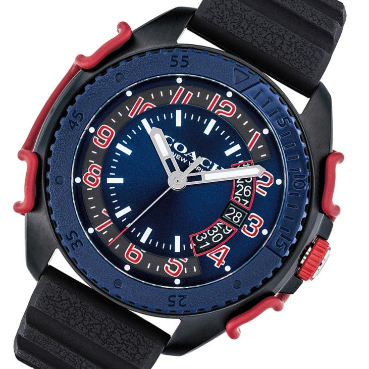 Coach C001 45 mm Black Silicone Band Men's Watch - 14602449