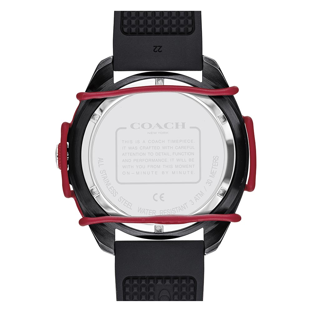 Coach C001 45 mm Black Silicone Band Men's Watch - 14602449