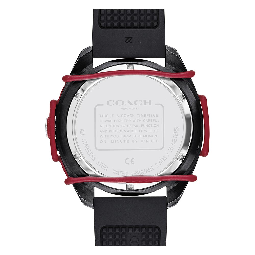 Coach C001 45 mm Black Silicone Band Men's Watch - 14602449