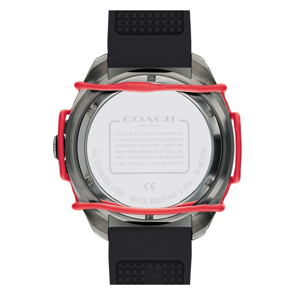 Coach C001 45 mm Black Silicone Men's Chronograph Watch - 14602453