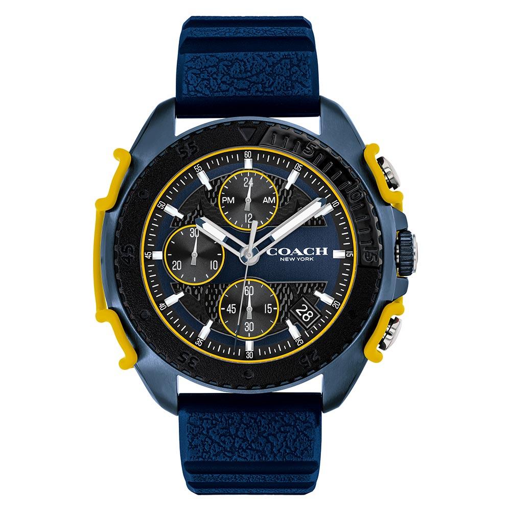 Coach C001 45 mm Blue Silicone Band Men's Chronograph Watch - 14602454
