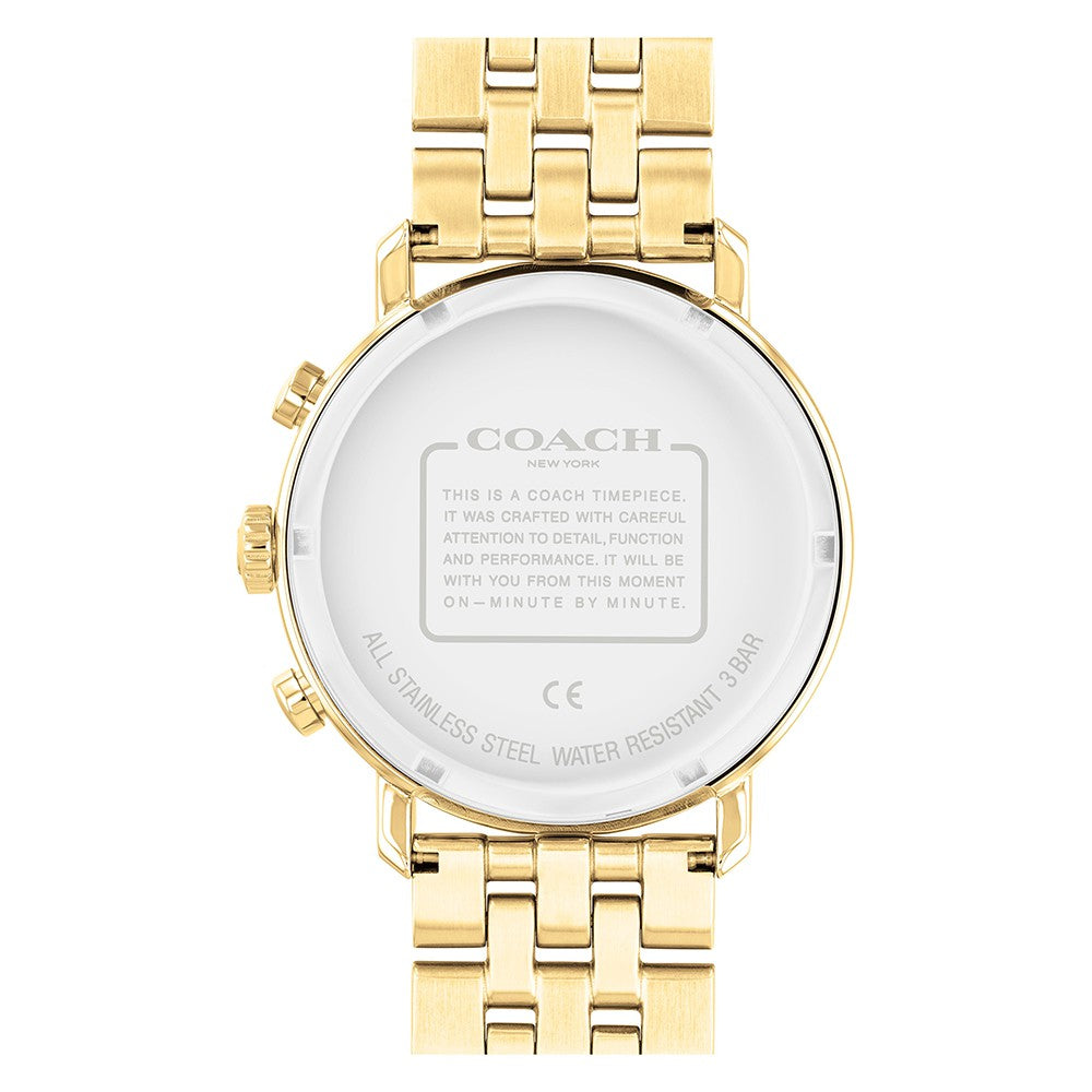 Coach Harrison Gold Steel Black Dial Women's Chronograph Watch - 14602537