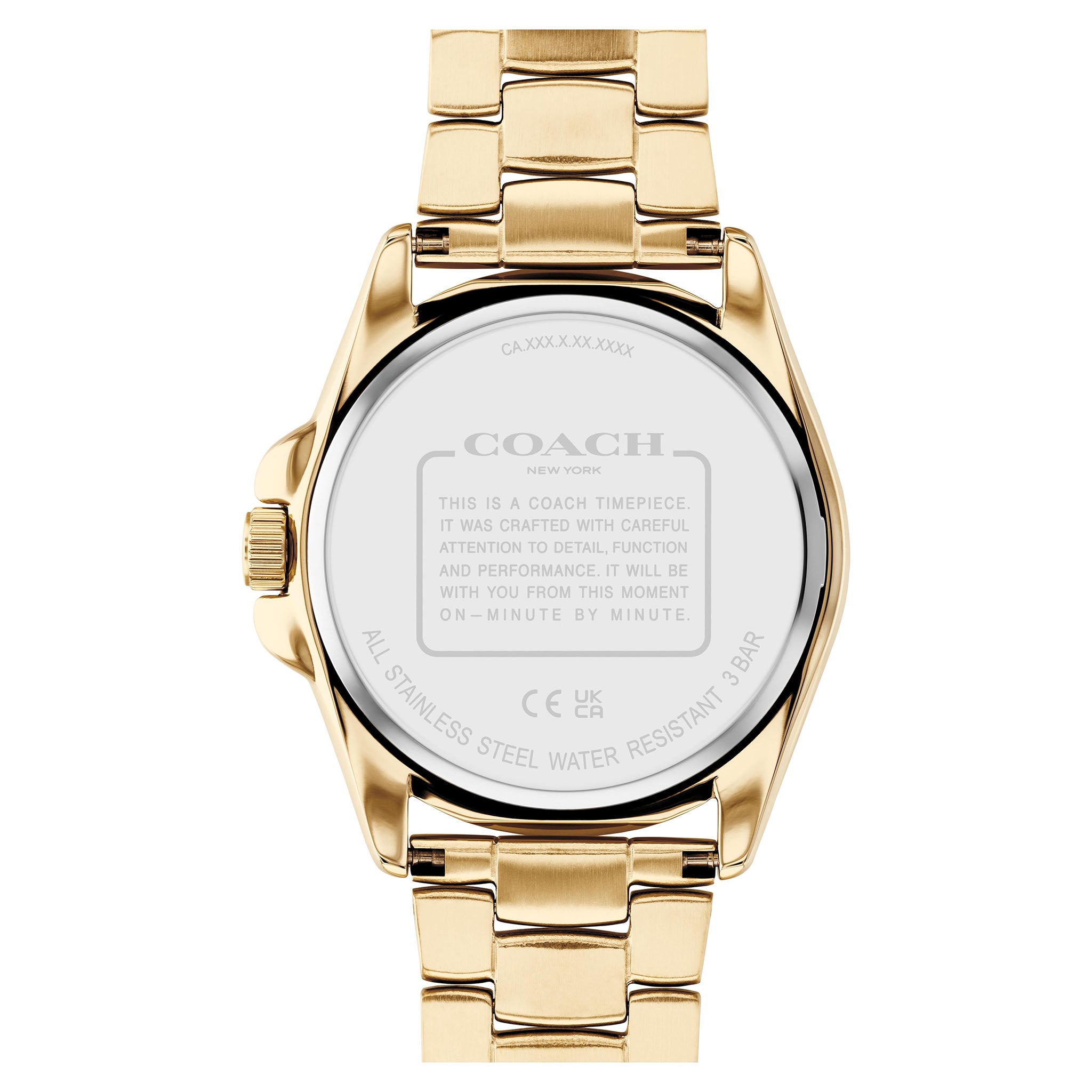 Coach Gold Stainless Steel Black Dial Men's Watch - 14602580