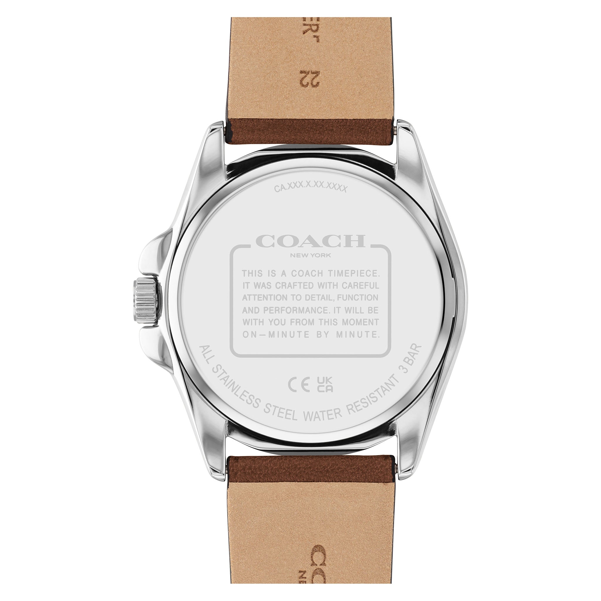 Coach Brown Leather Blue Dial Men's Watch - 14602585