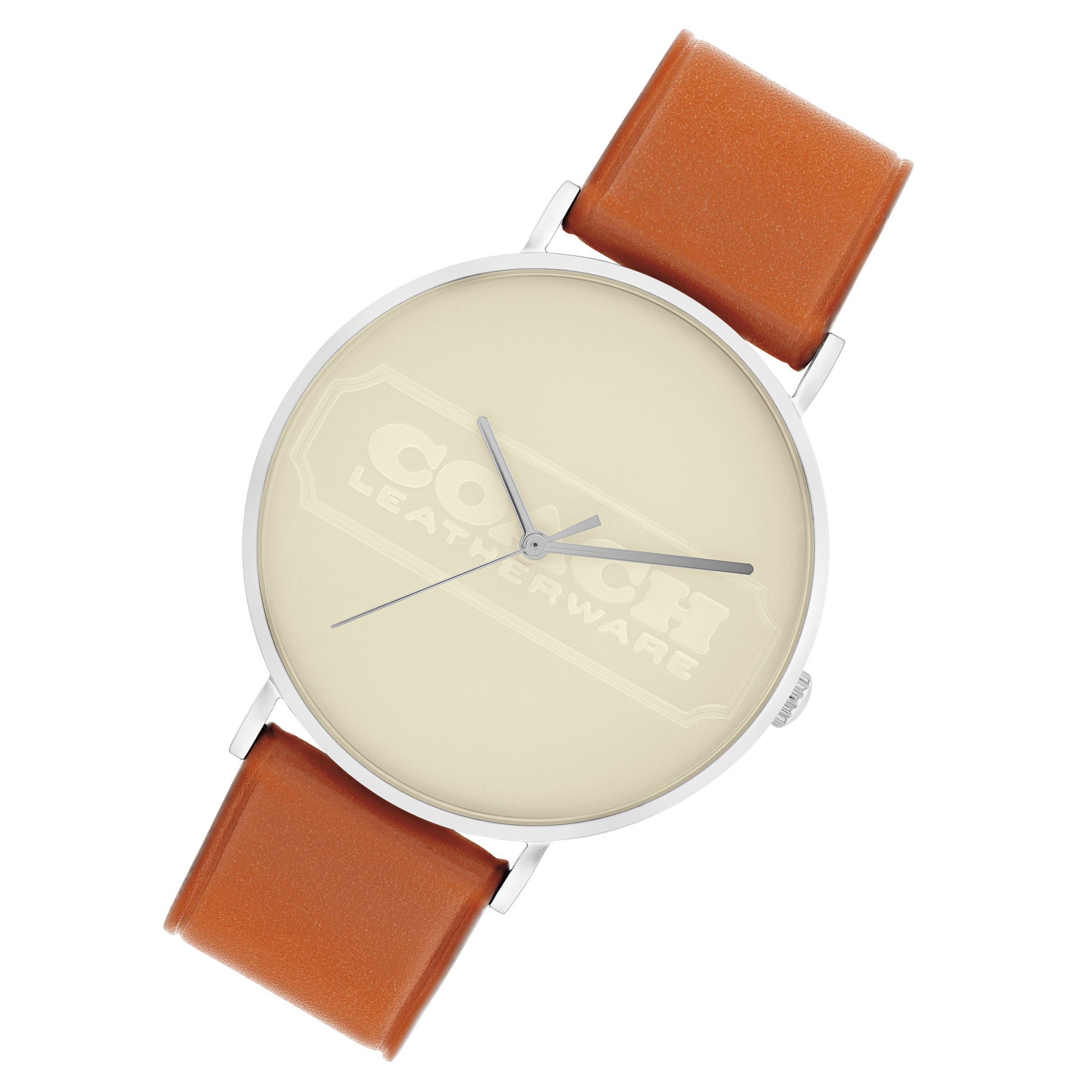 Coach Tan Leather Chalk Dial Men's Watch - 14602600