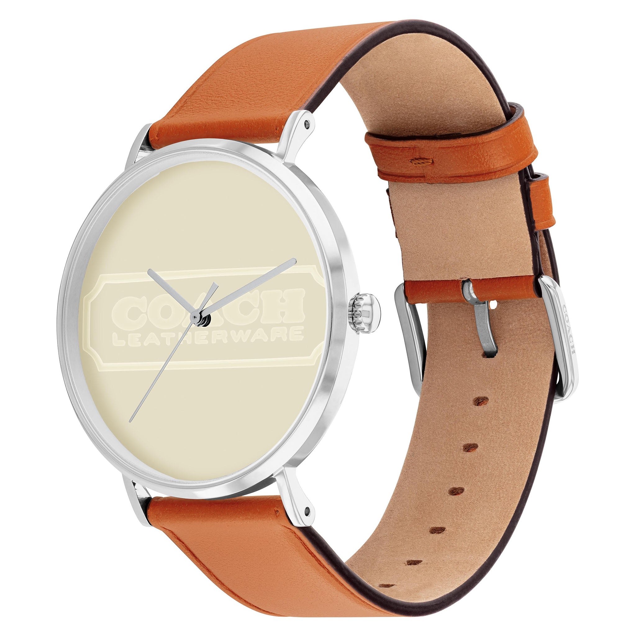 Coach Tan Leather Chalk Dial Men's Watch - 14602600