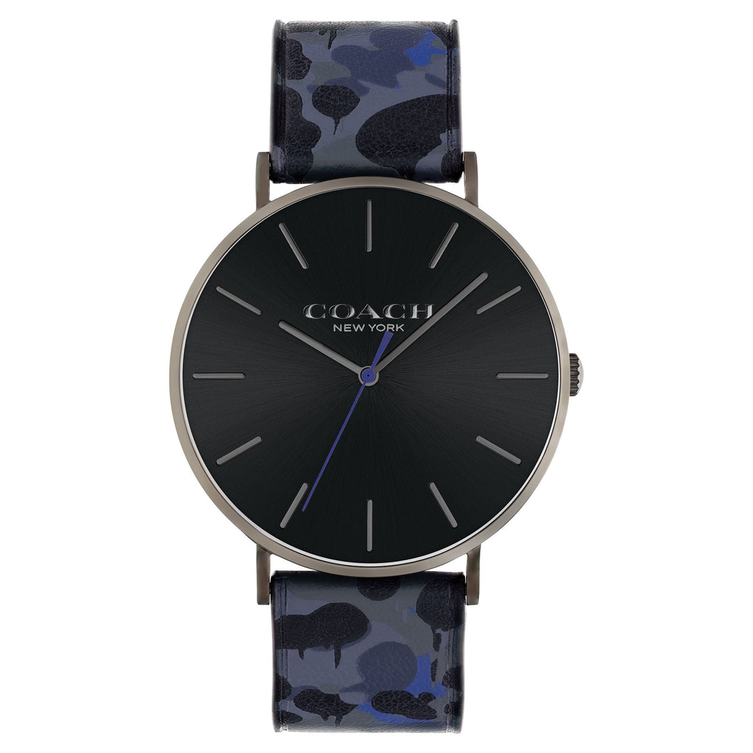 Coach Blue Leather Black Sunray Dial Men's Watch - 14602616
