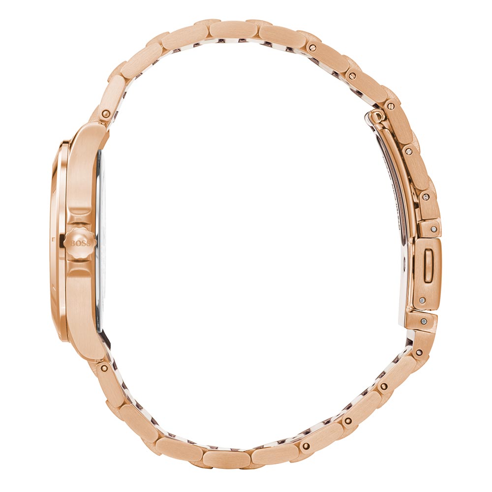 Hugo Boss Diamonds For Her Carnation Gold Steel Women's Watch - 1502523