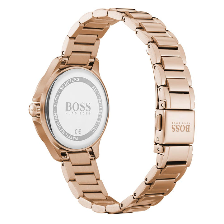 Hugo Boss Diamonds For Her Carnation Gold Steel Women's Watch - 1502523