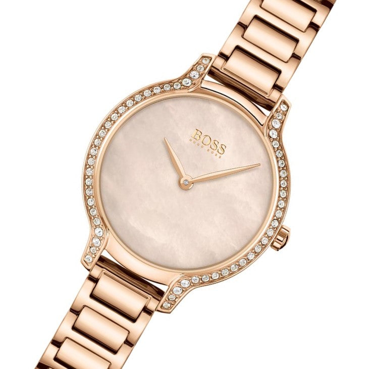 Hugo Boss Gala Carnation Gold Steel Women's Watch - 1502556