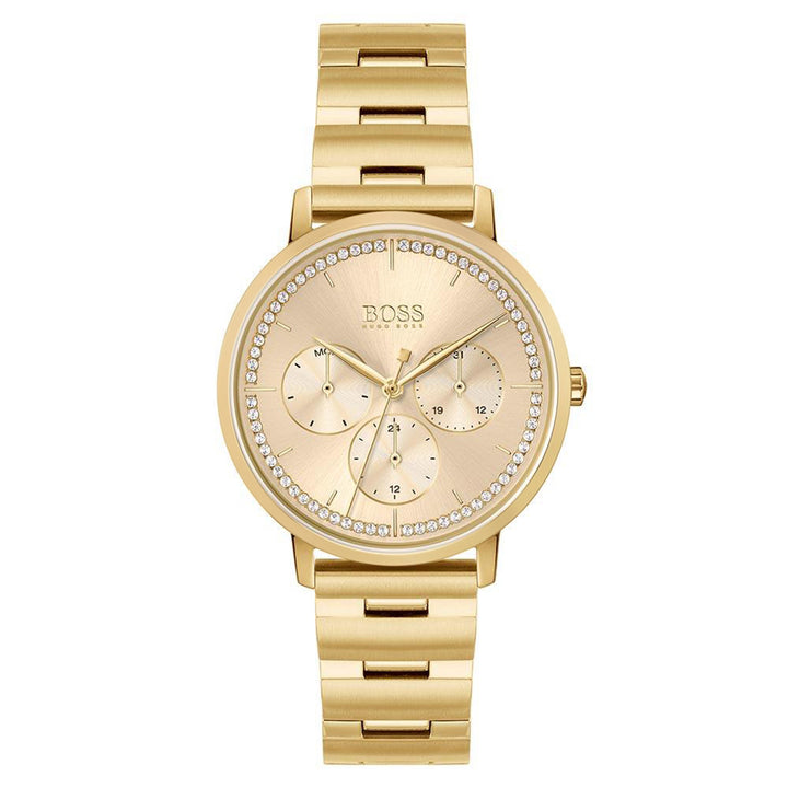 Hugo Boss Prima Gold Steel Women's Multi-function Watch - 1502572