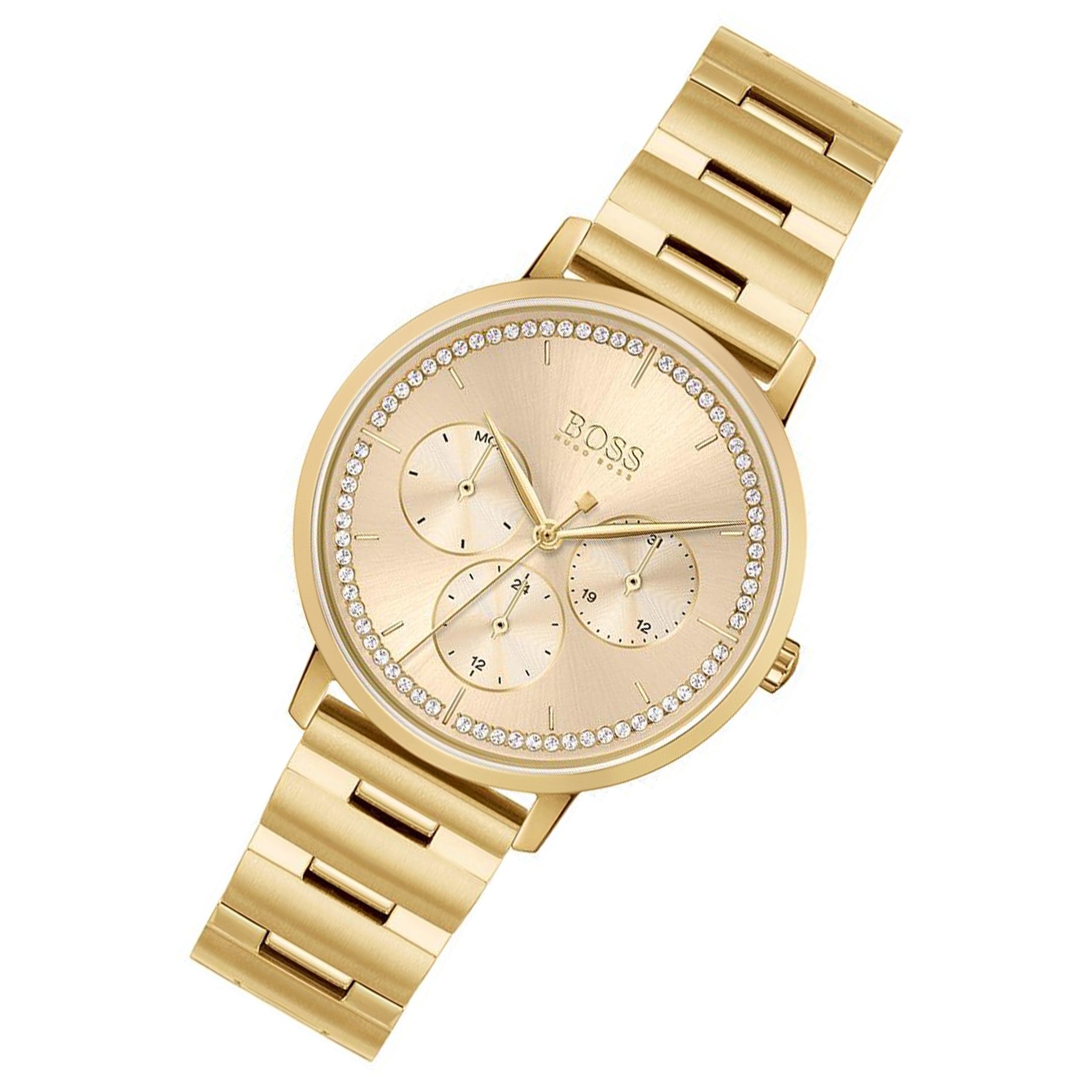 Hugo Boss Prima Gold Steel Women's Multi-function Watch - 1502572