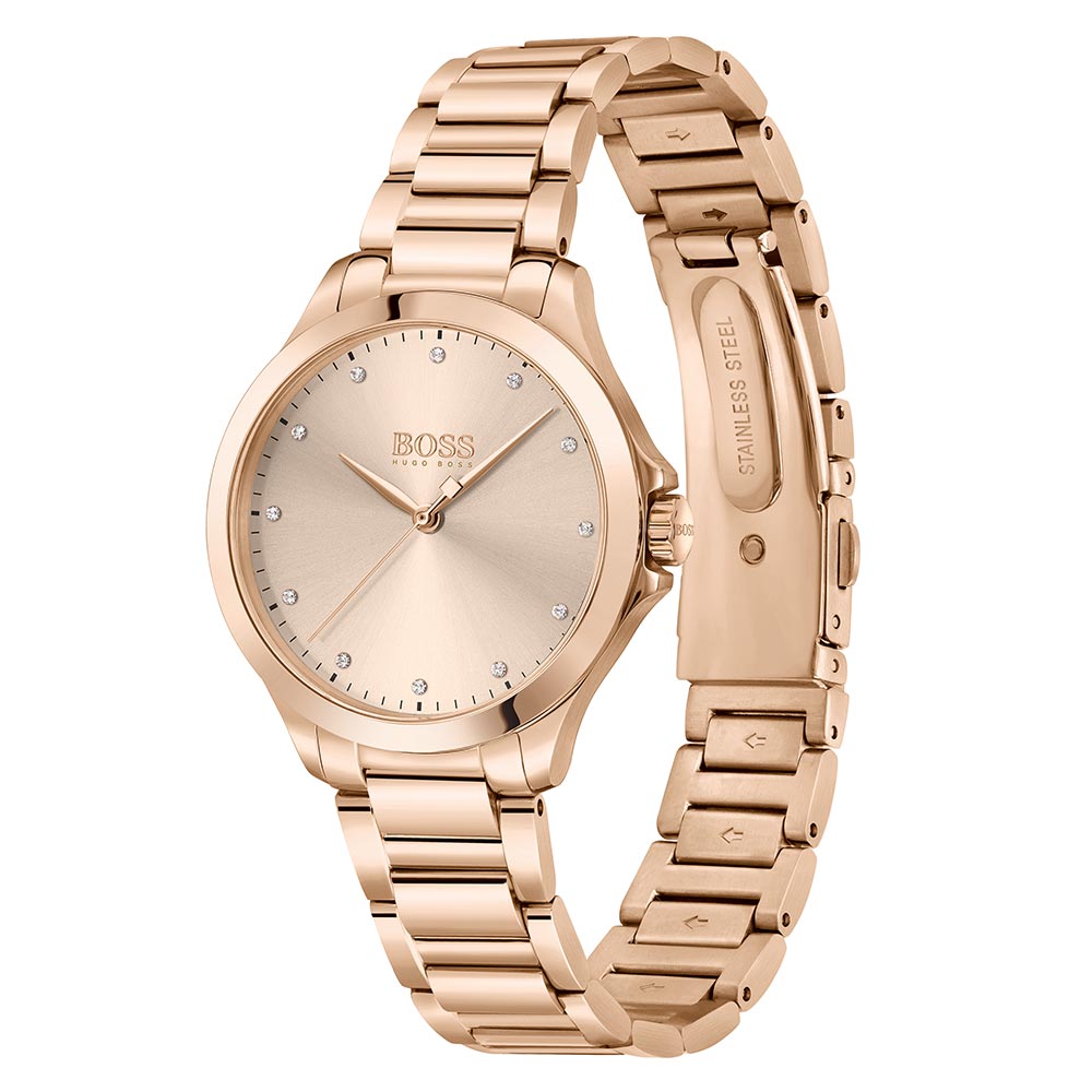Hugo Boss Grace Carnation Gold Steel Women's Watch - 1502578