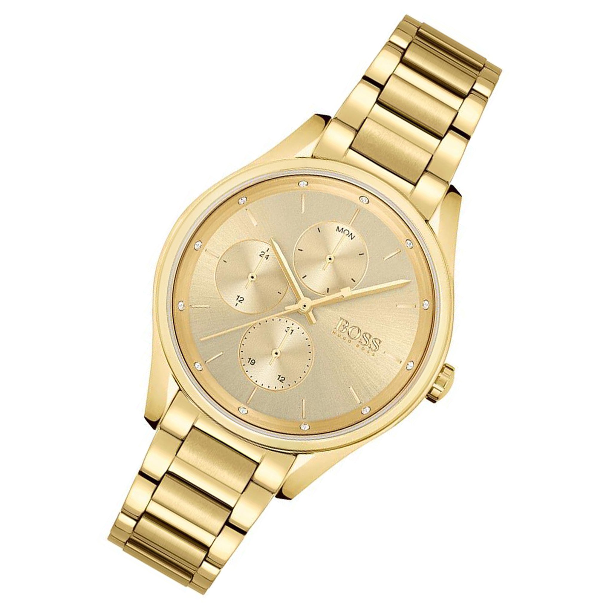 Hugo Boss Gold Steel Women's Multi-function Watch - 1502584