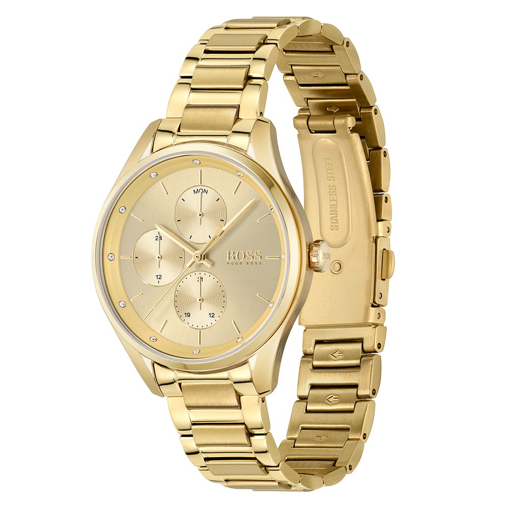 Hugo Boss Gold Steel Women's Multi-function Watch - 1502584