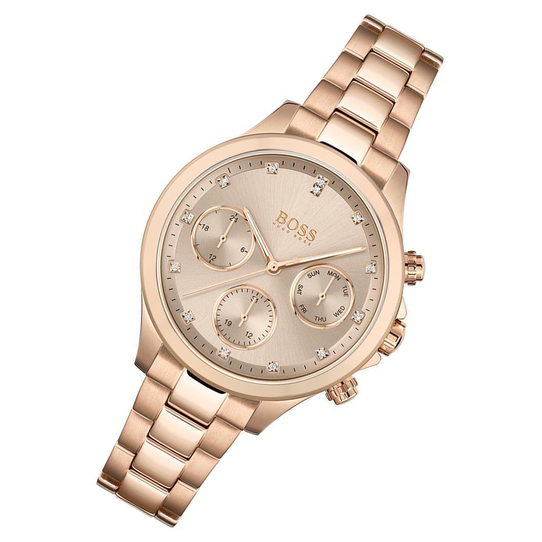 Hugo Boss Carnation Gold Steel Women's Multi-function Watch - 1502592