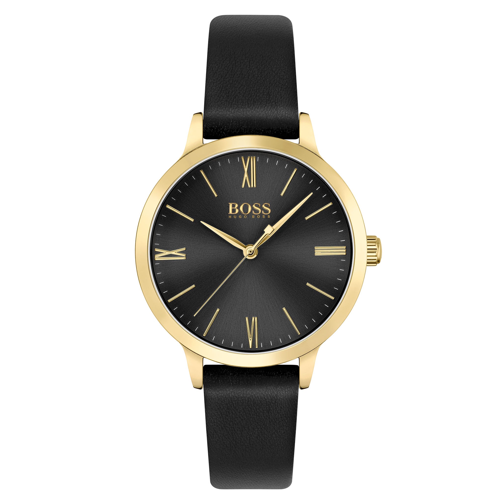 Hugo Boss Classic Black Leather Women's Watch - 1502595