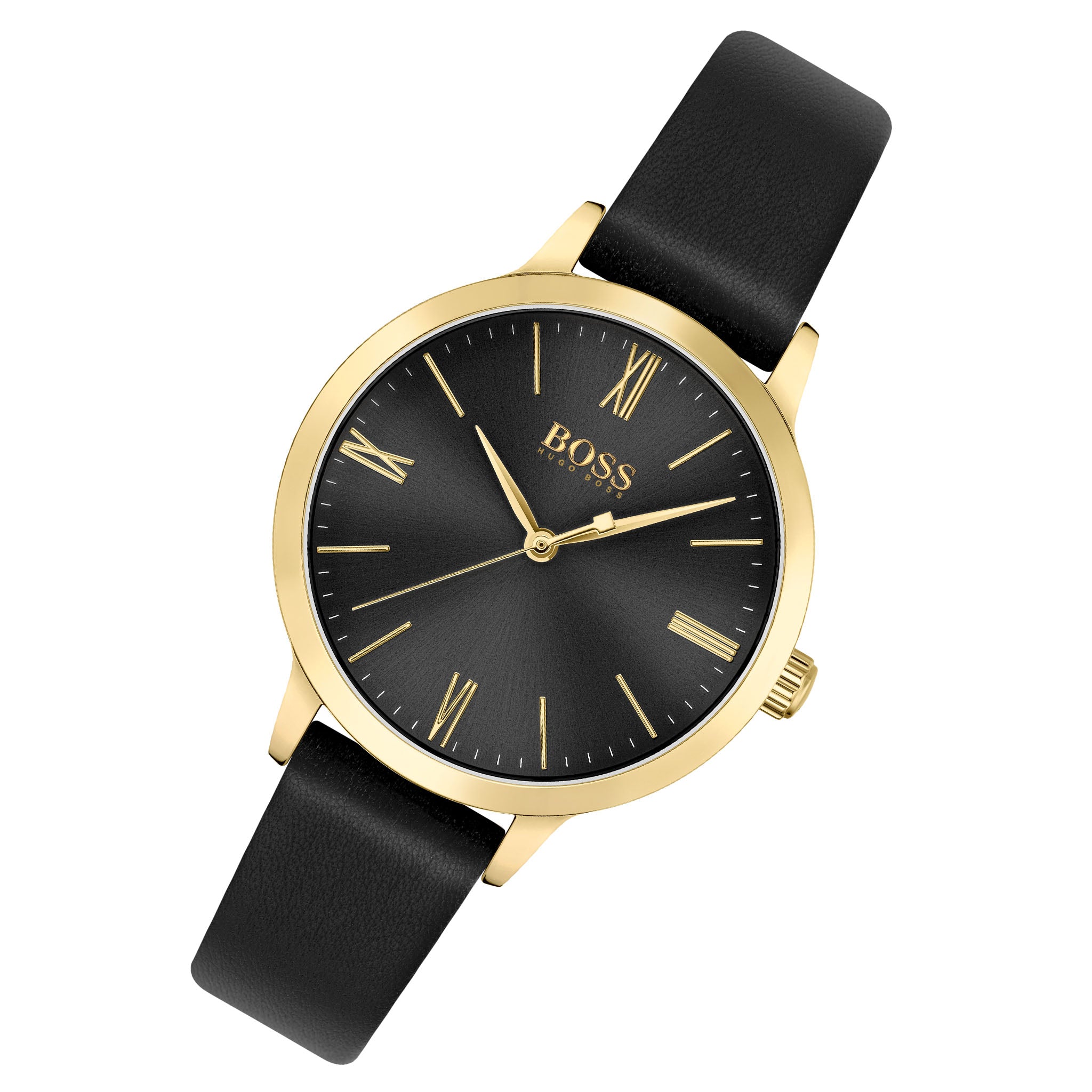 Hugo Boss Classic Black Leather Women's Watch - 1502595