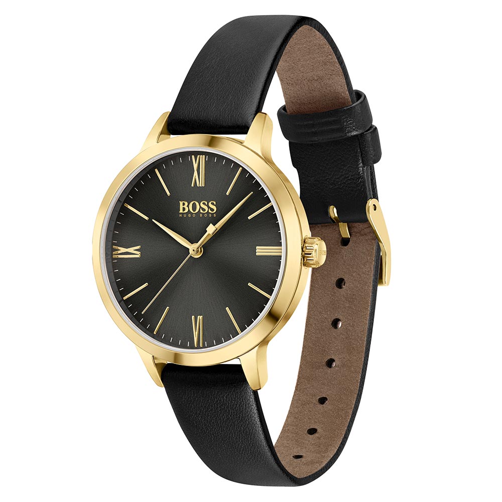 Hugo Boss Classic Black Leather Women's Watch - 1502595