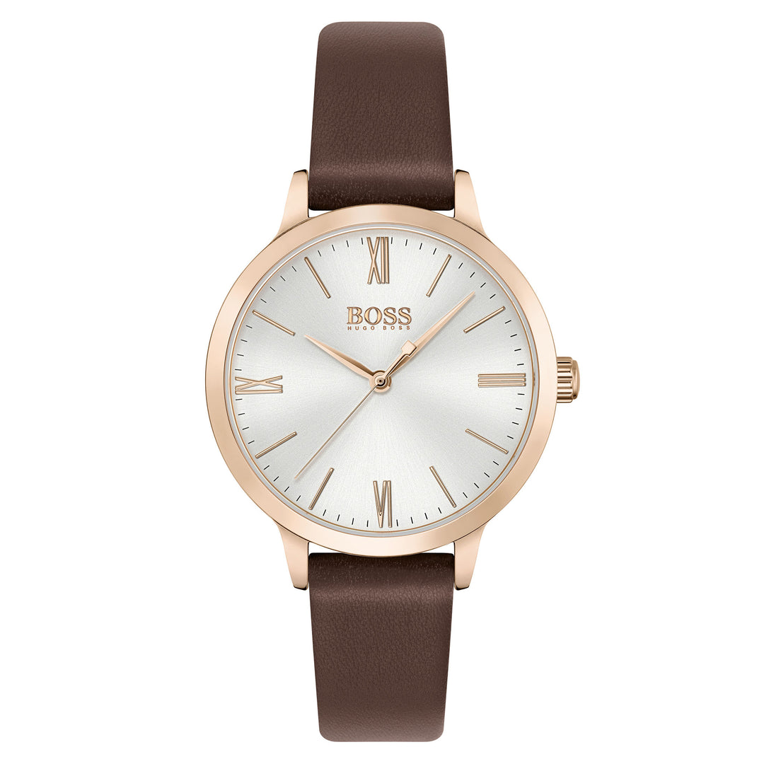 Hugo Boss Classic Brown Leather Women's Watch - 1502596