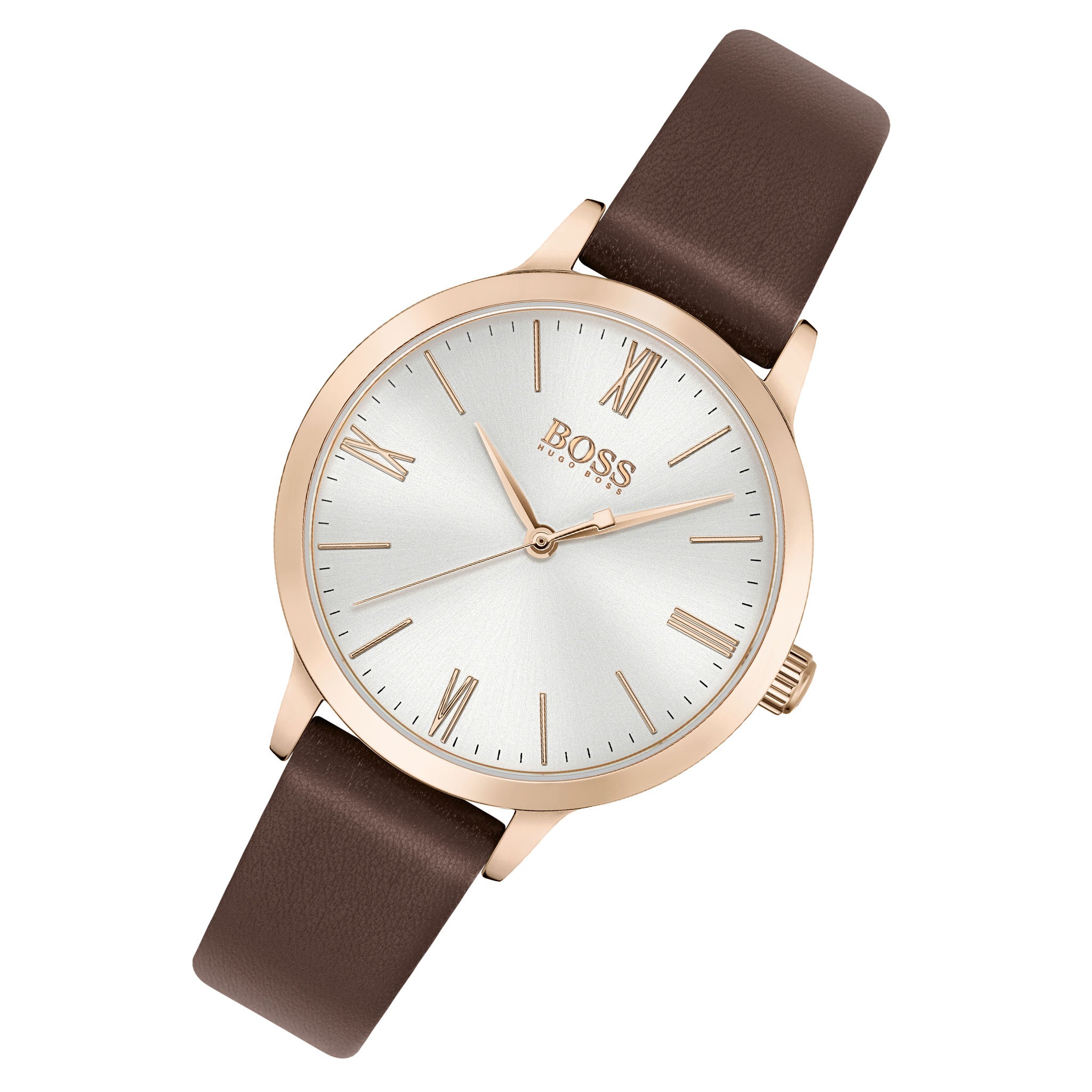 Hugo Boss Classic Brown Leather Women's Watch - 1502596
