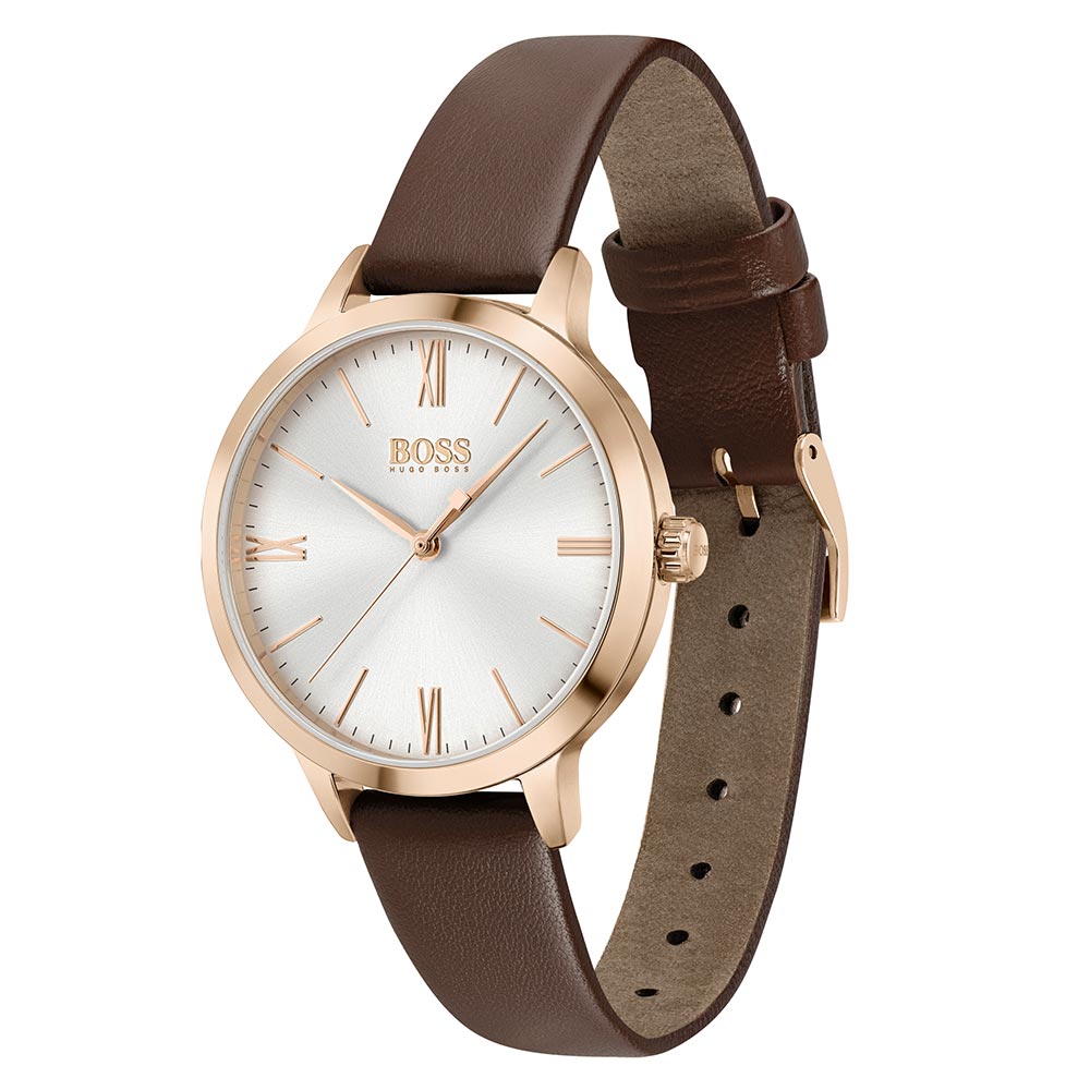 Hugo Boss Classic Brown Leather Women's Watch - 1502596