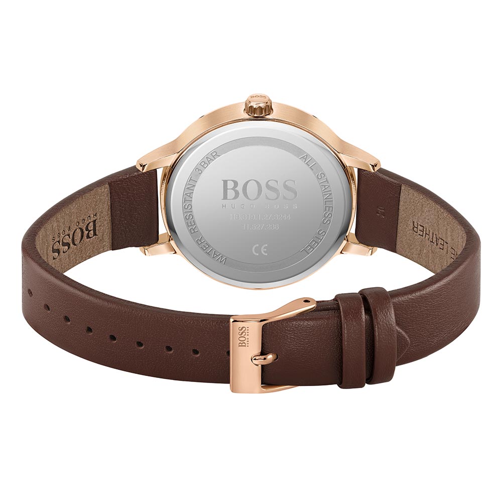 Hugo Boss Classic Brown Leather Women's Watch - 1502596