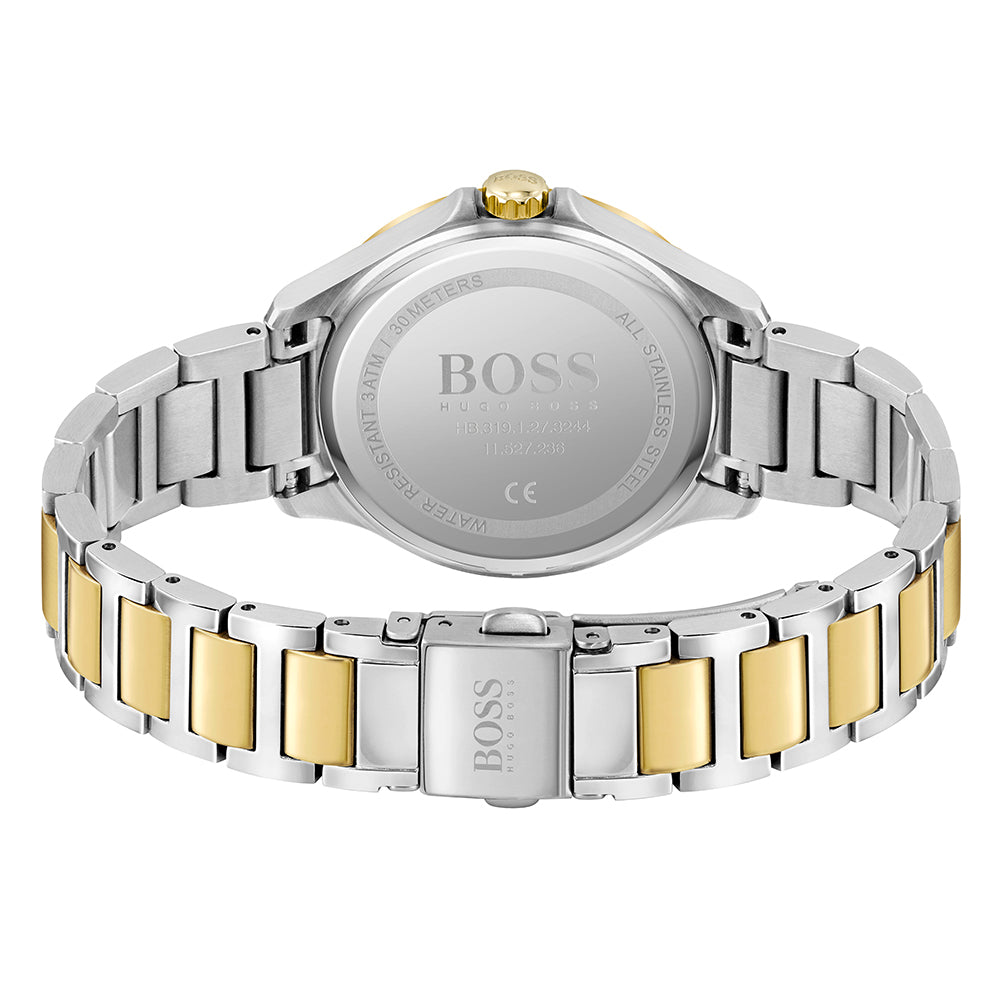 Hugo Boss Two-Tone Steel Silver White Dial Women's Watch - 1502597